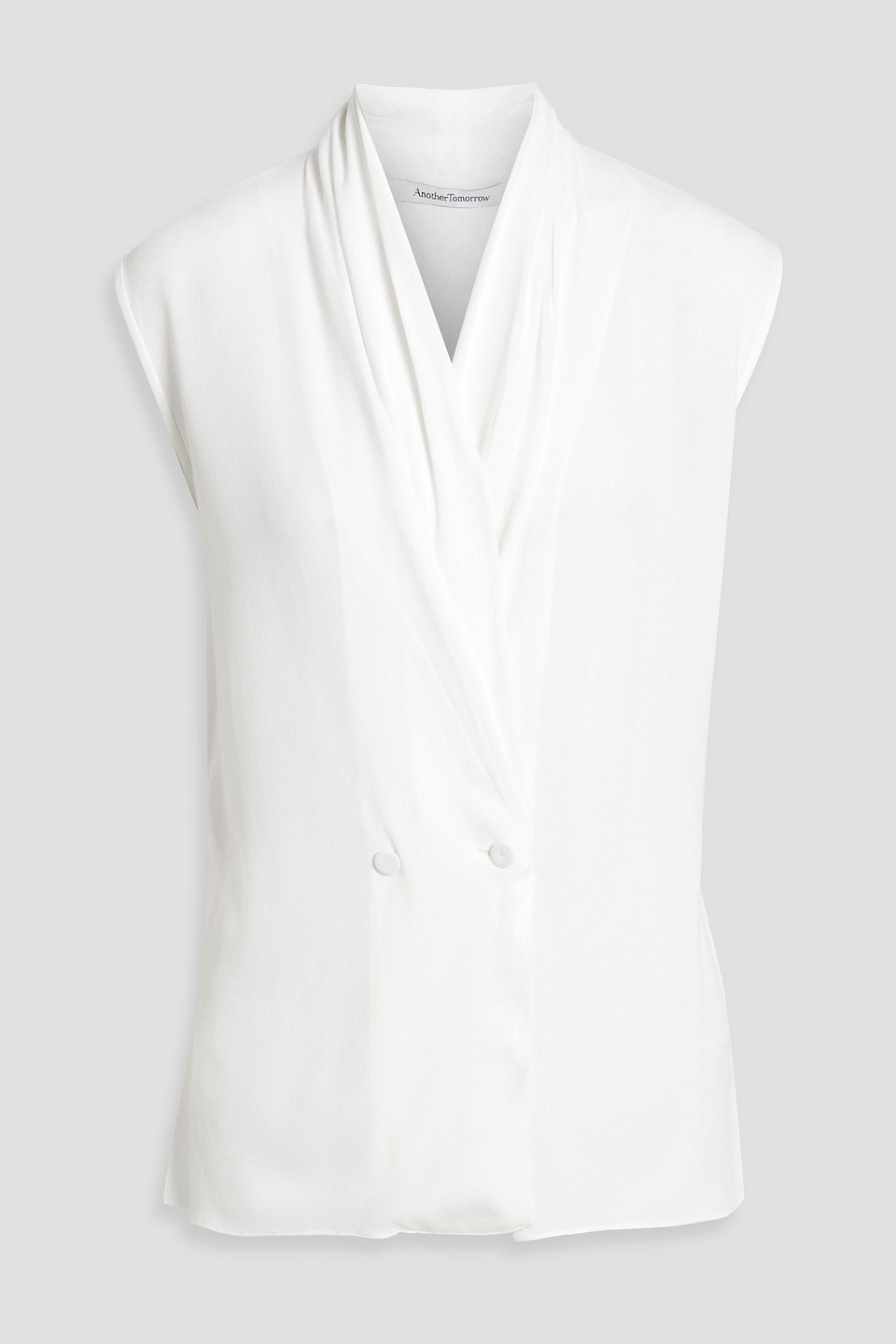 Draped crepe top
