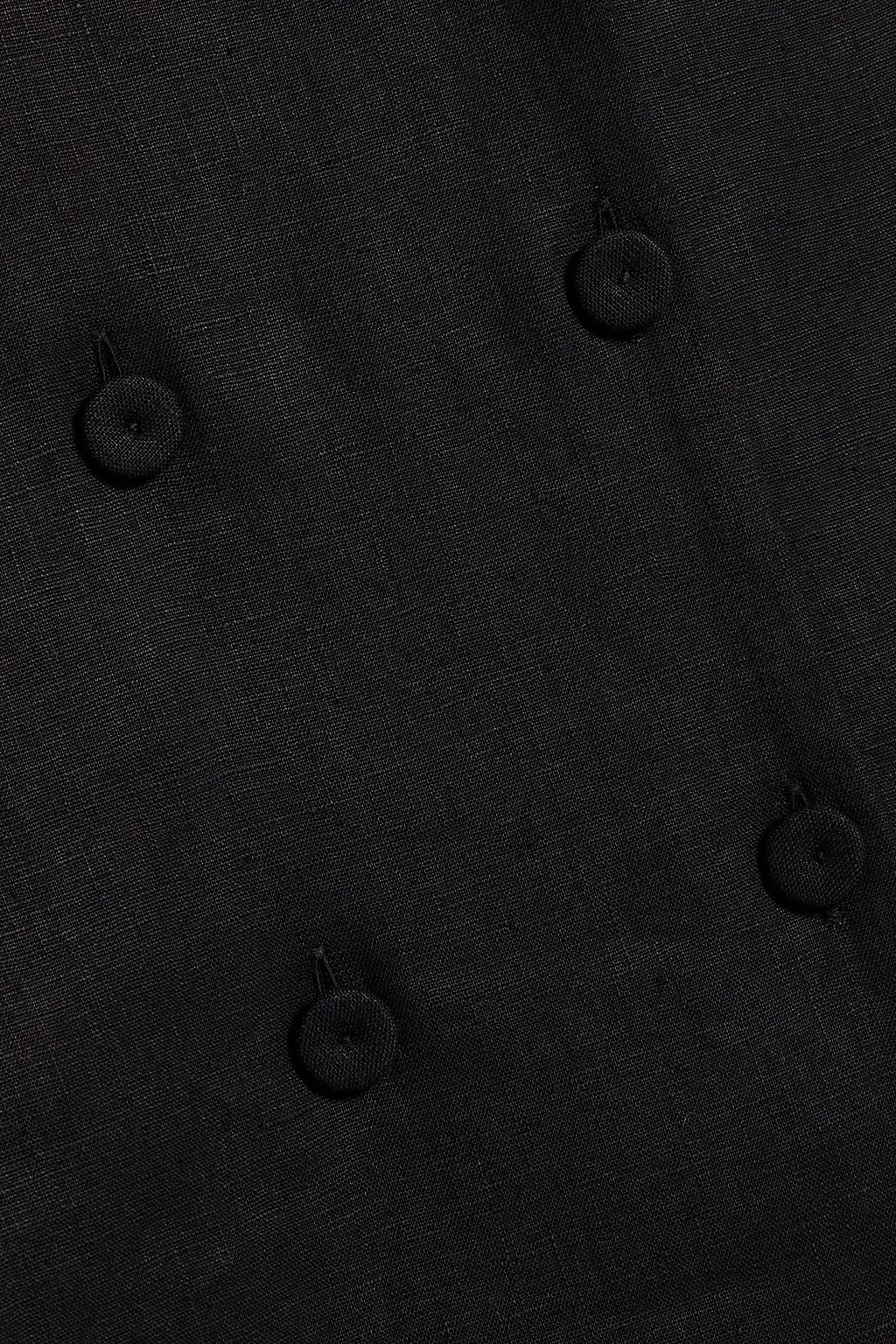 ANOTHER TOMORROW Double-breasted linen shirt