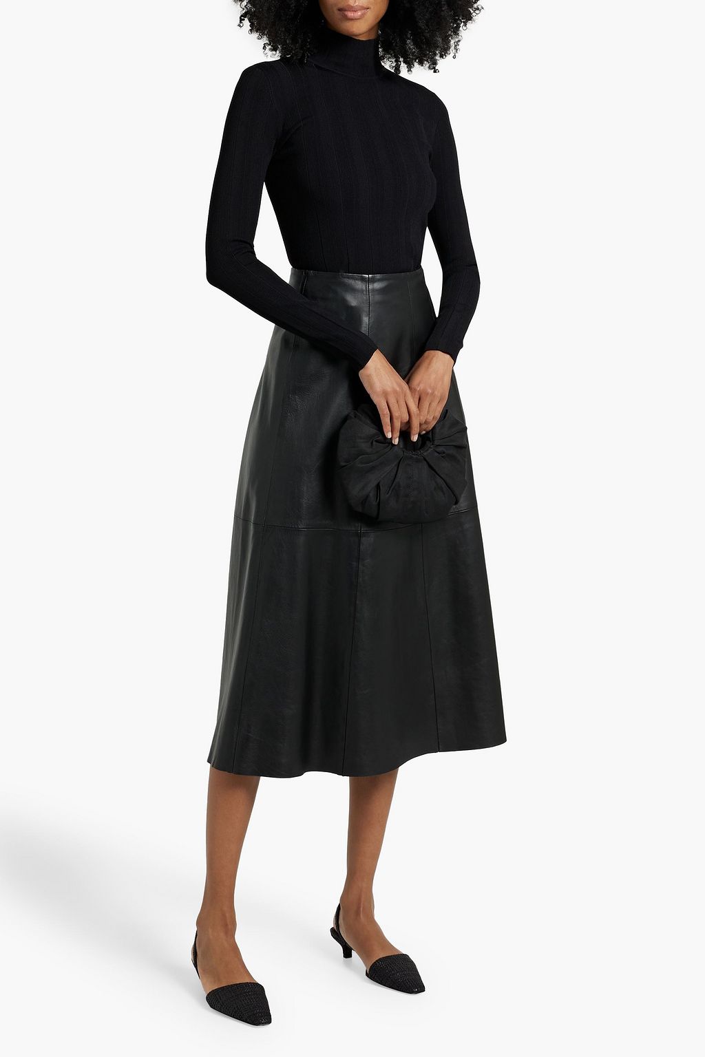 ANOTHER TOMORROW Ribbed-knit turtleneck sweater