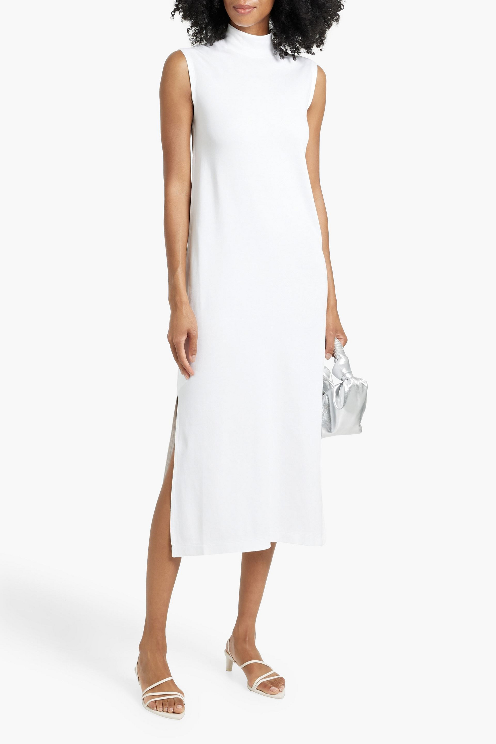 Another Tomorrow Cotton-jersey midi dress