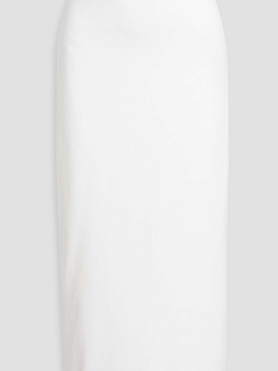 stretch cotton and lyocell-blend jersey midi skirt