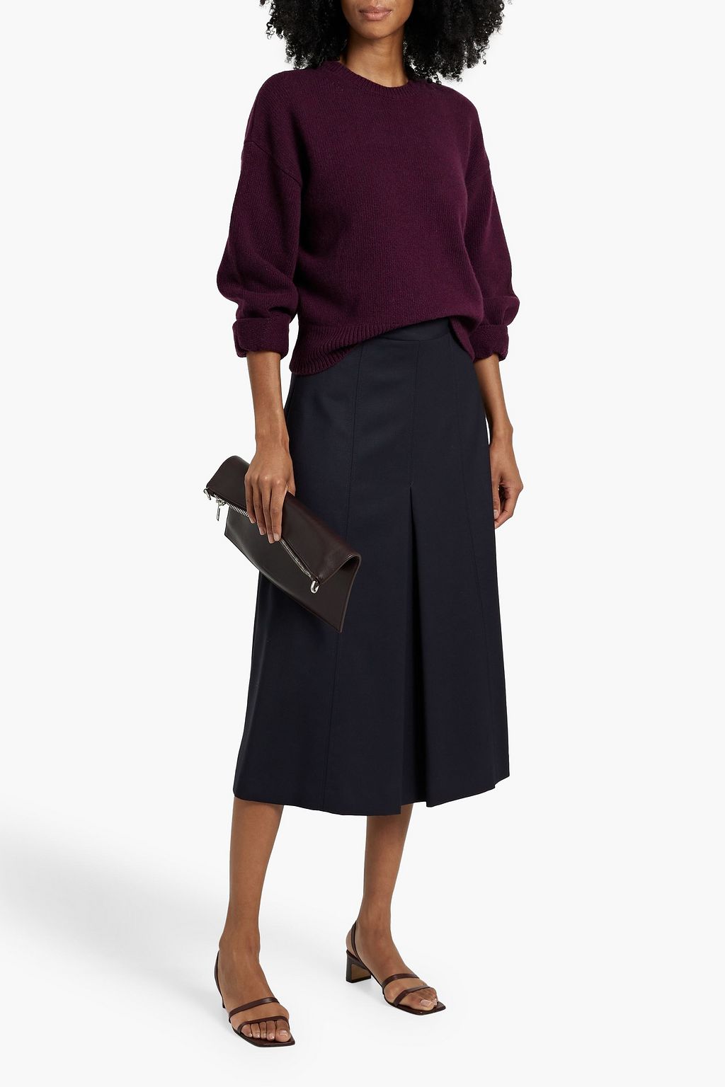 ANOTHER TOMORROW Cashmere and wool-blend sweater