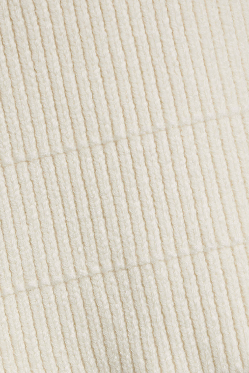 Another Tomorrow Ribbed Merino Wool-blend Sweater In Neutral