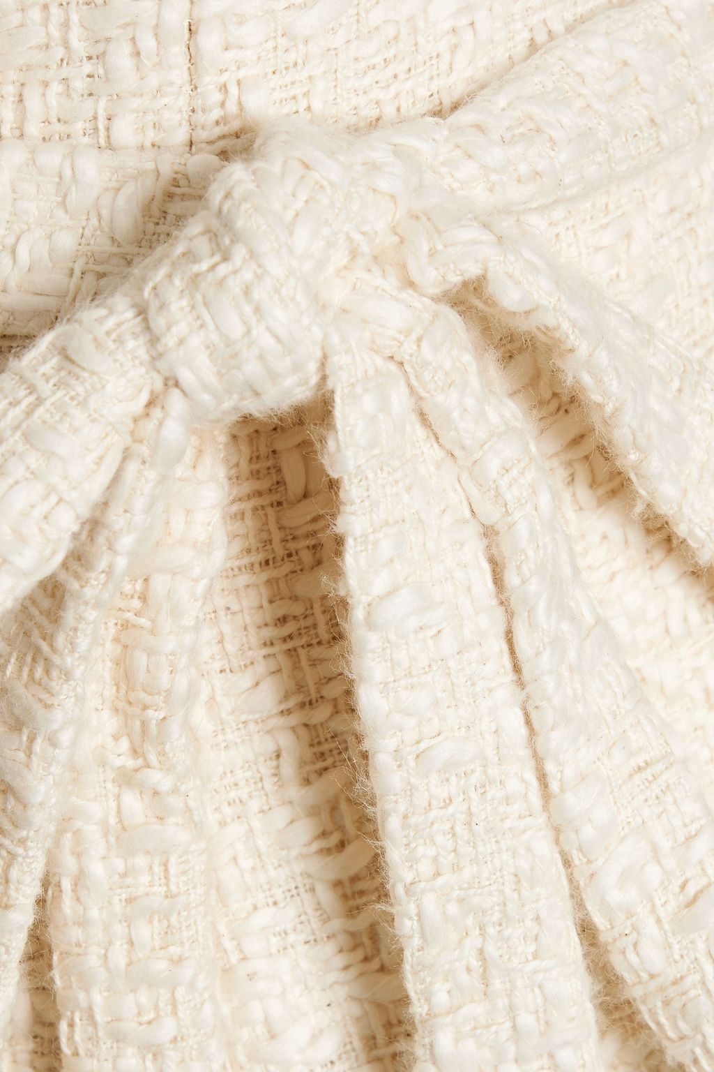 ANOTHER TOMORROW Cotton-tweed midi wrap skirt