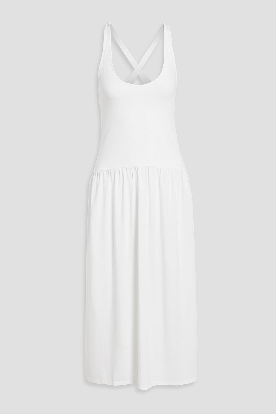 Stretch cotton and Lyocell-blend jersey midi dress