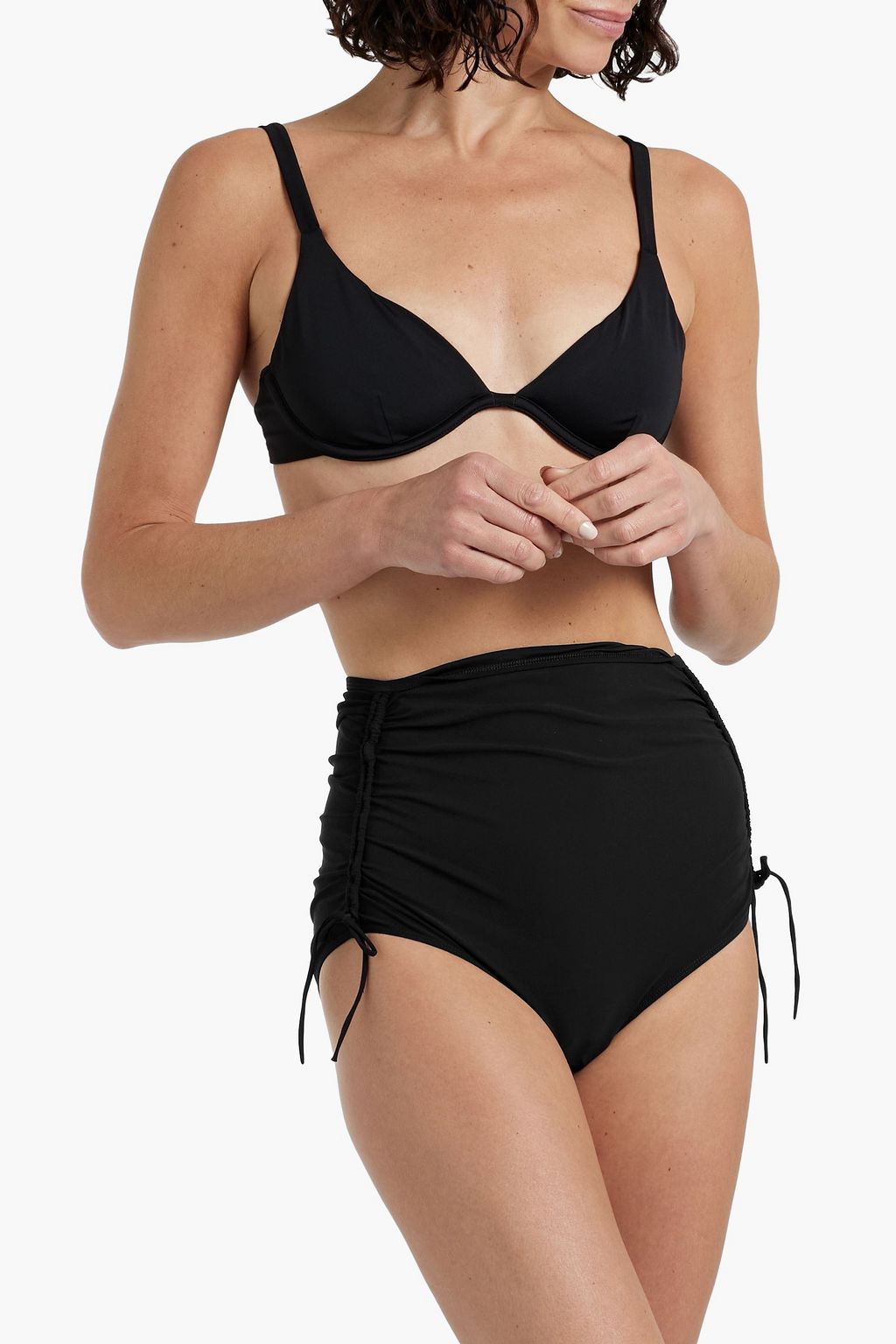 ISABEL MARANT Nelaris ruched high-rise bikini briefs