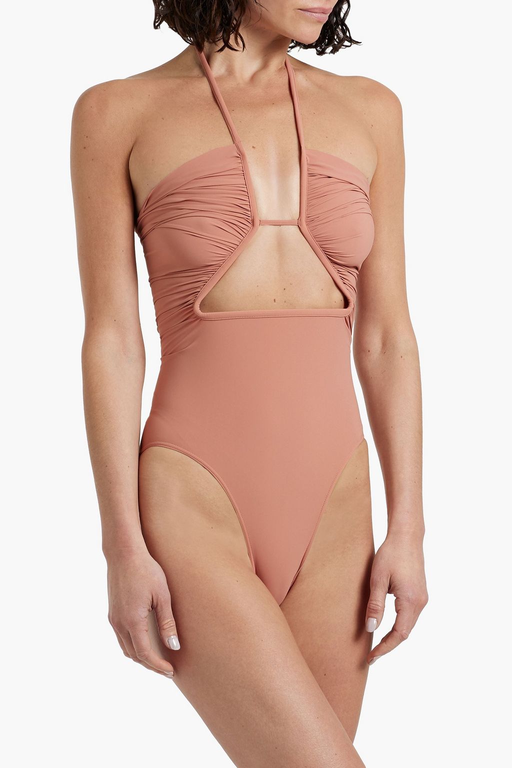 RICK OWENS Cutout halterneck swimsuit