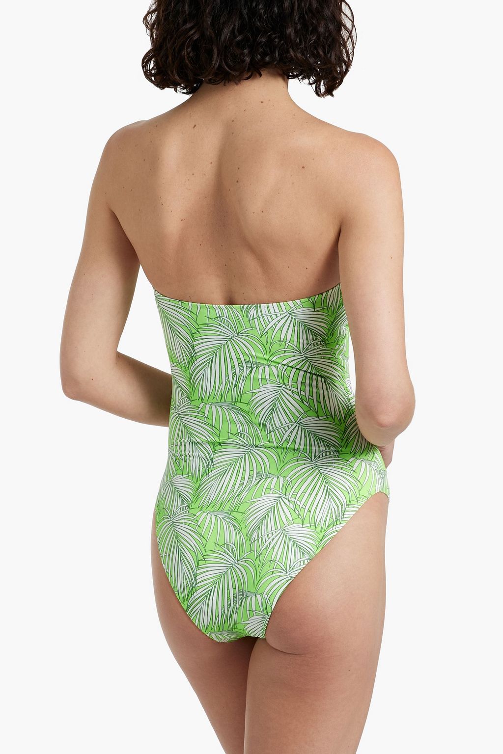 MELISSA ODABASH Como printed bandeau swimsuit