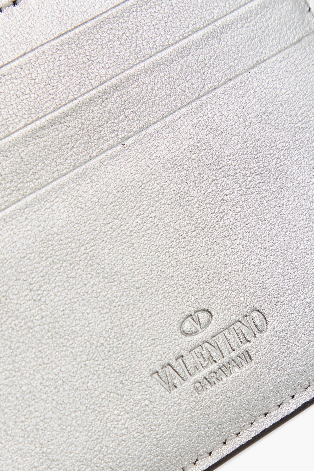 VALENTINO GARAVANI Metallic leather cardholder