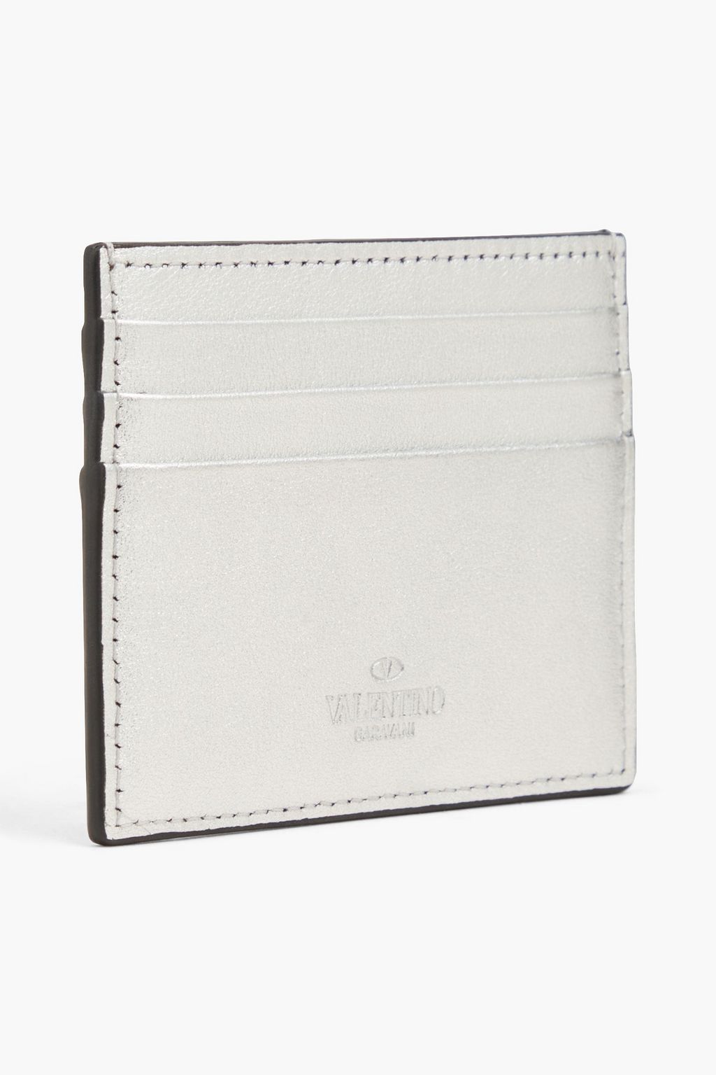 VALENTINO GARAVANI Metallic leather cardholder