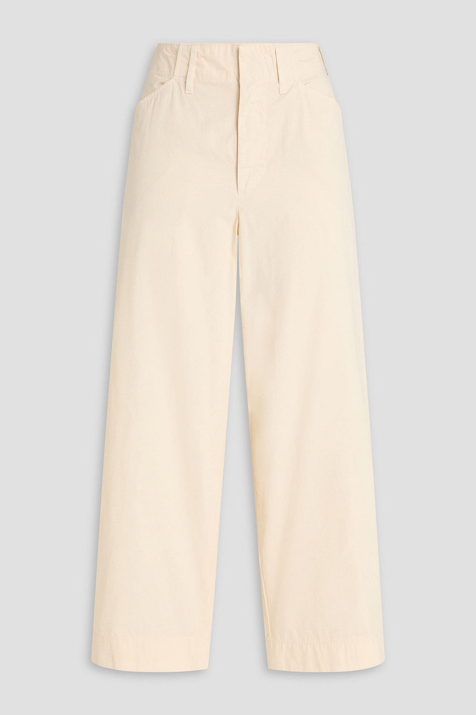 Rag & Bone Banks Cropped Cotton-canvas Wide-leg Pants In Gold