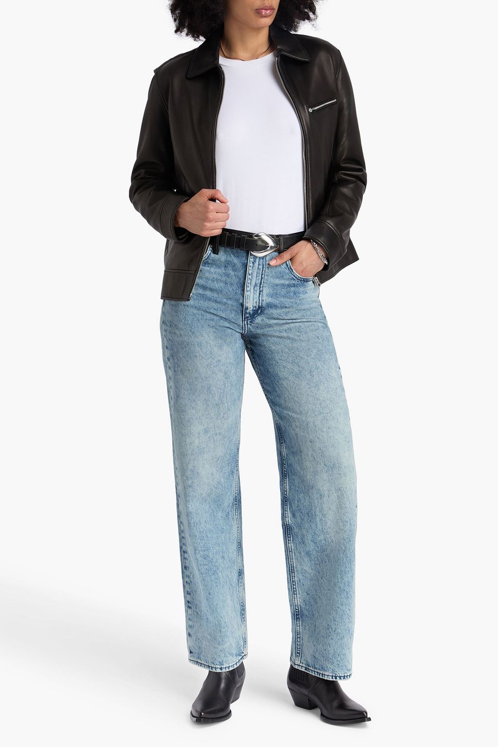 RAG & BONE جاكيت بايكر "مانون" من الجلد