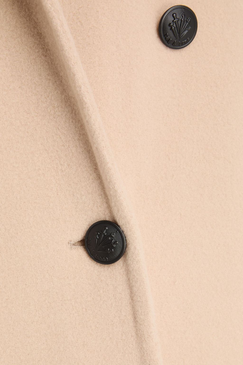 RAG & BONE معطف "ثيا" من اللبّاد المصنوع من مزيج الصوف بصفين من الأزرار