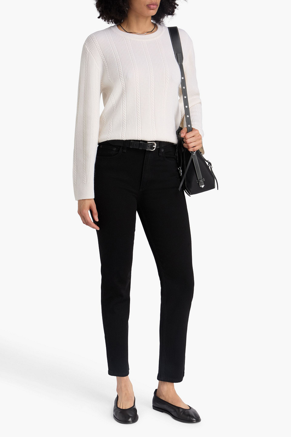  Rag & Bone - Maud Kaschmirpullover Mit Zopfstrickmuster - Weiß - S 