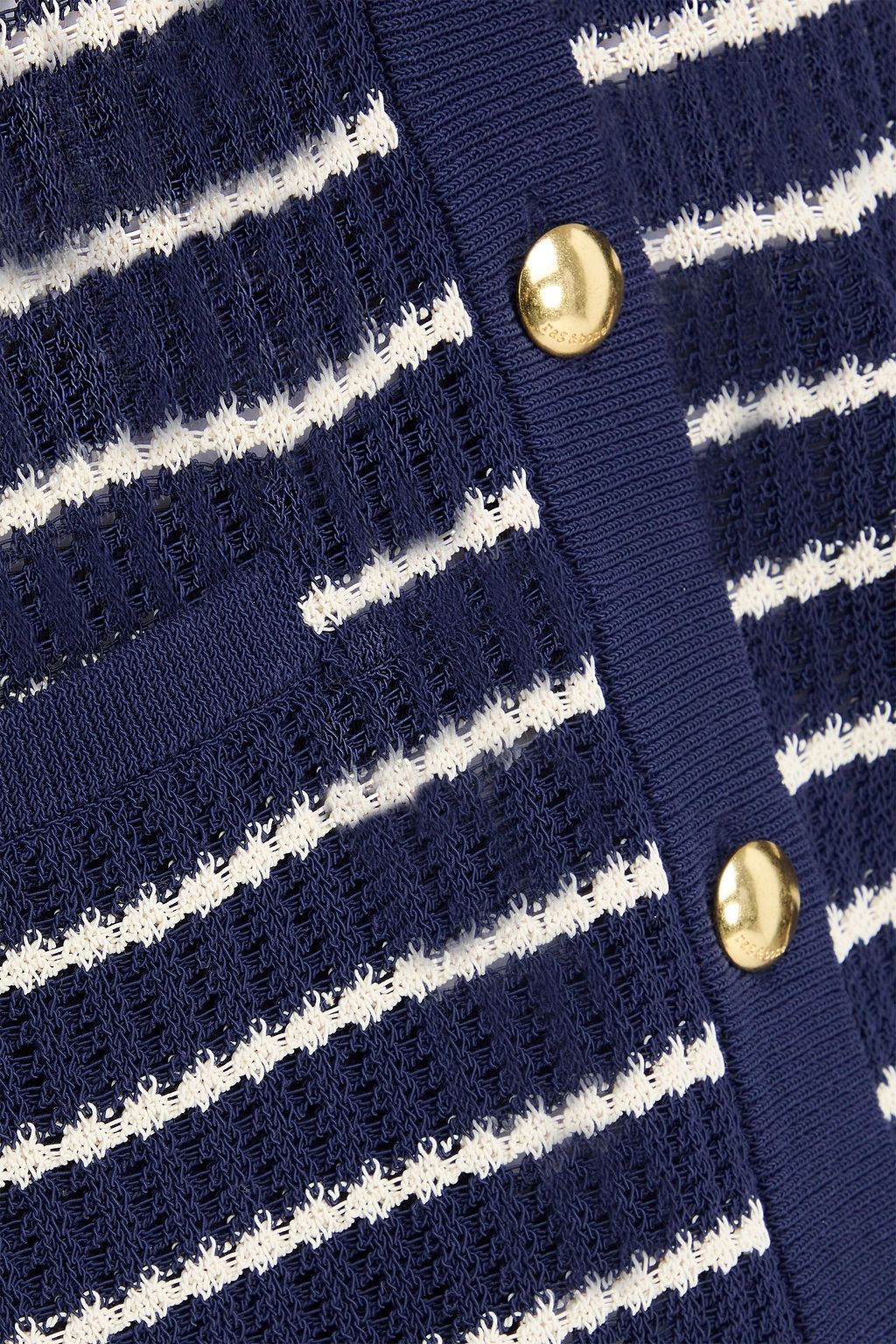 RAG & BONE Viola gestreifter Cardigan aus einer Baumwollmischung