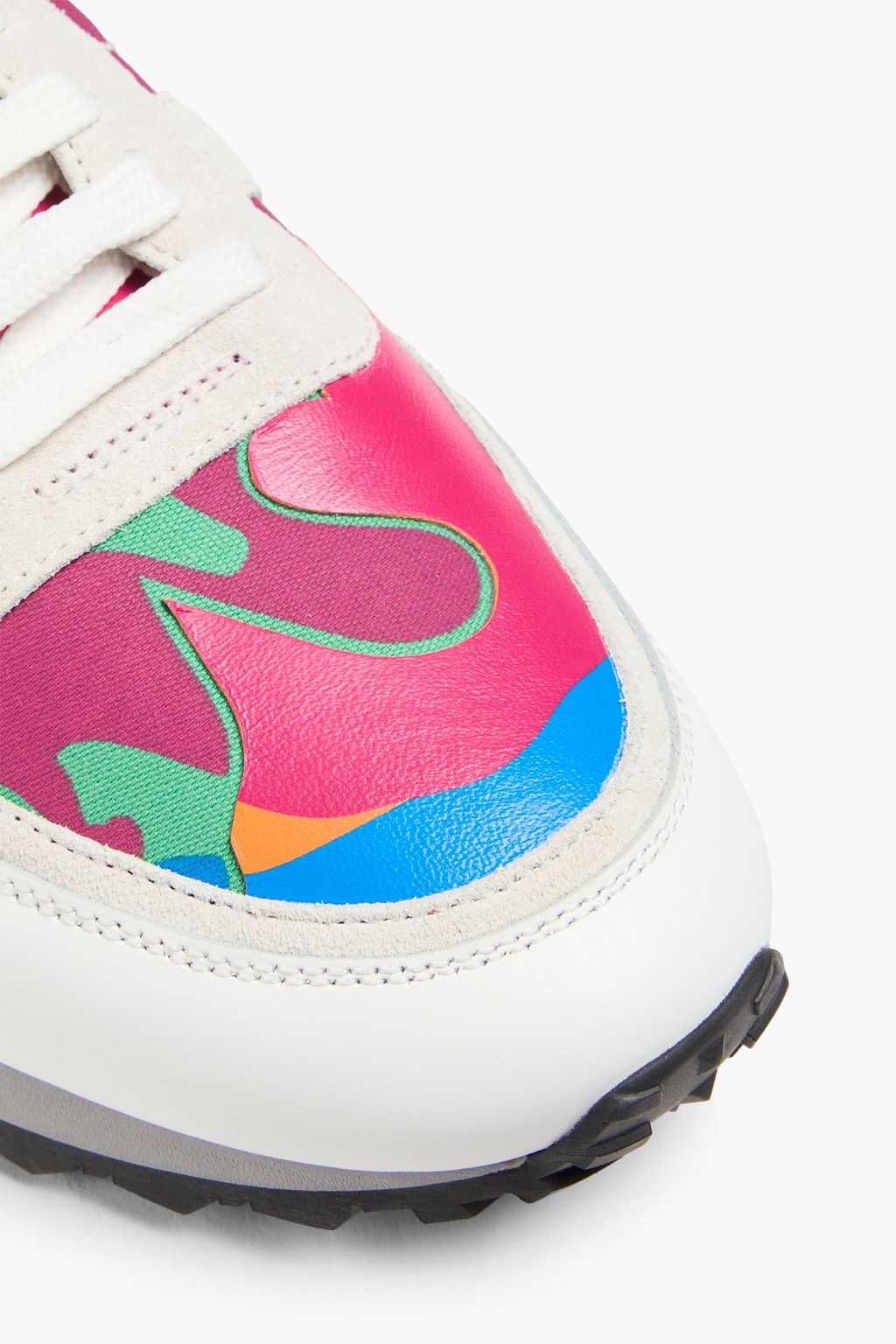 VALENTINO GARAVANI Rockrunner スエード&レザー スニーカー カモフラージュプリント