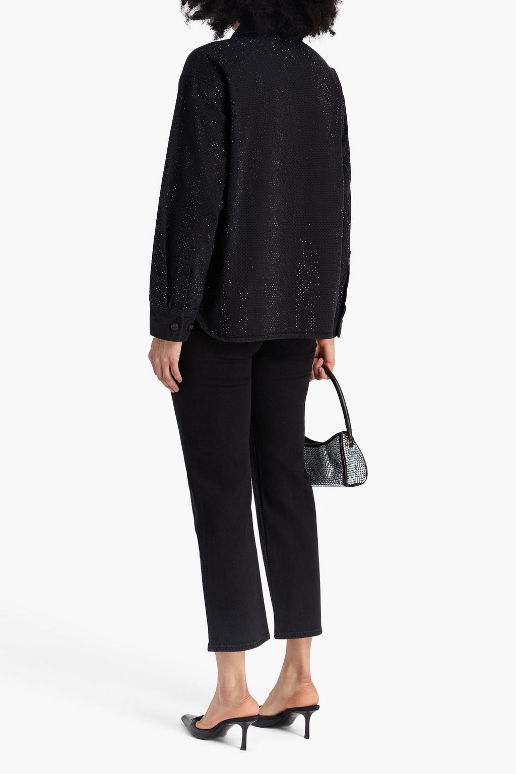 RAG & BONE Camilla Jeansjacke mit Kristallverzierung