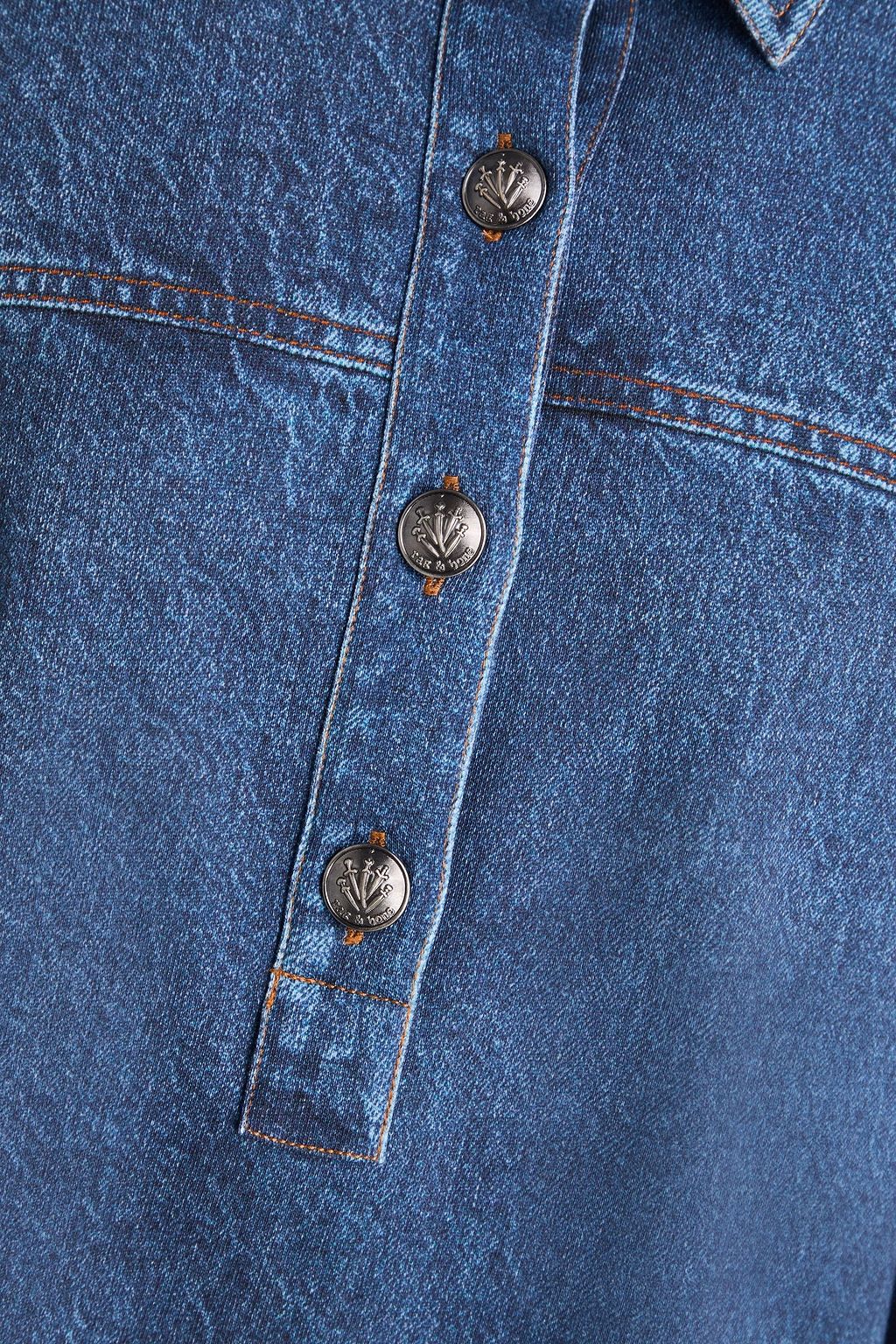 RAG & BONE フレンチコットンテリー シャツ デニム風プリント