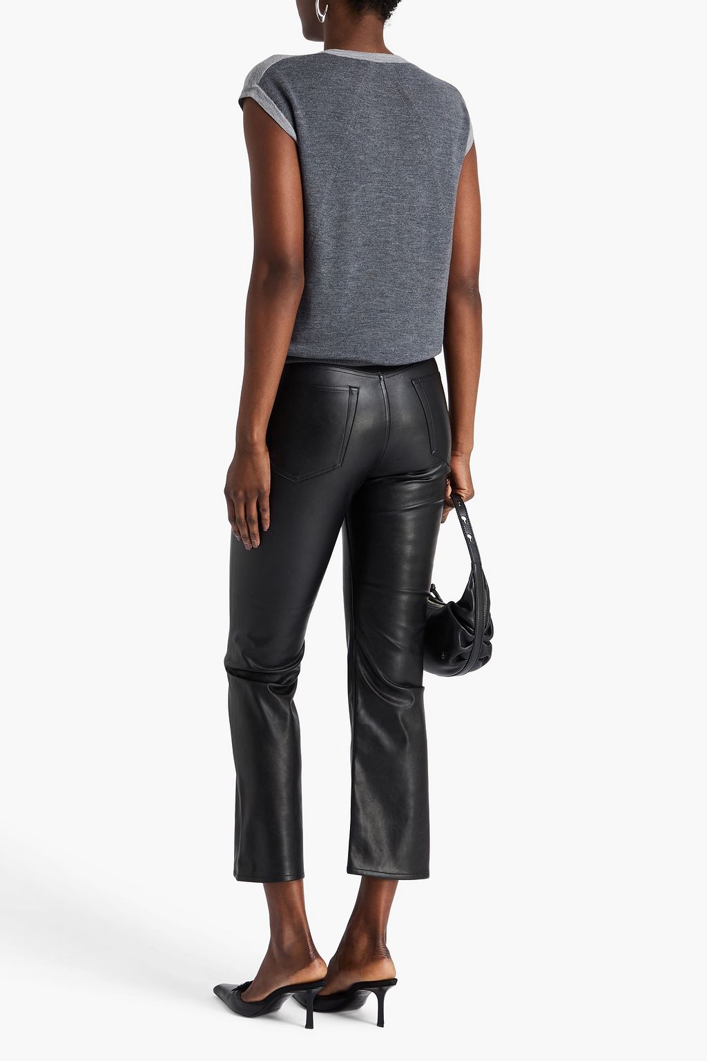 RAG & BONE Dennis twisted two-tone merino wool top