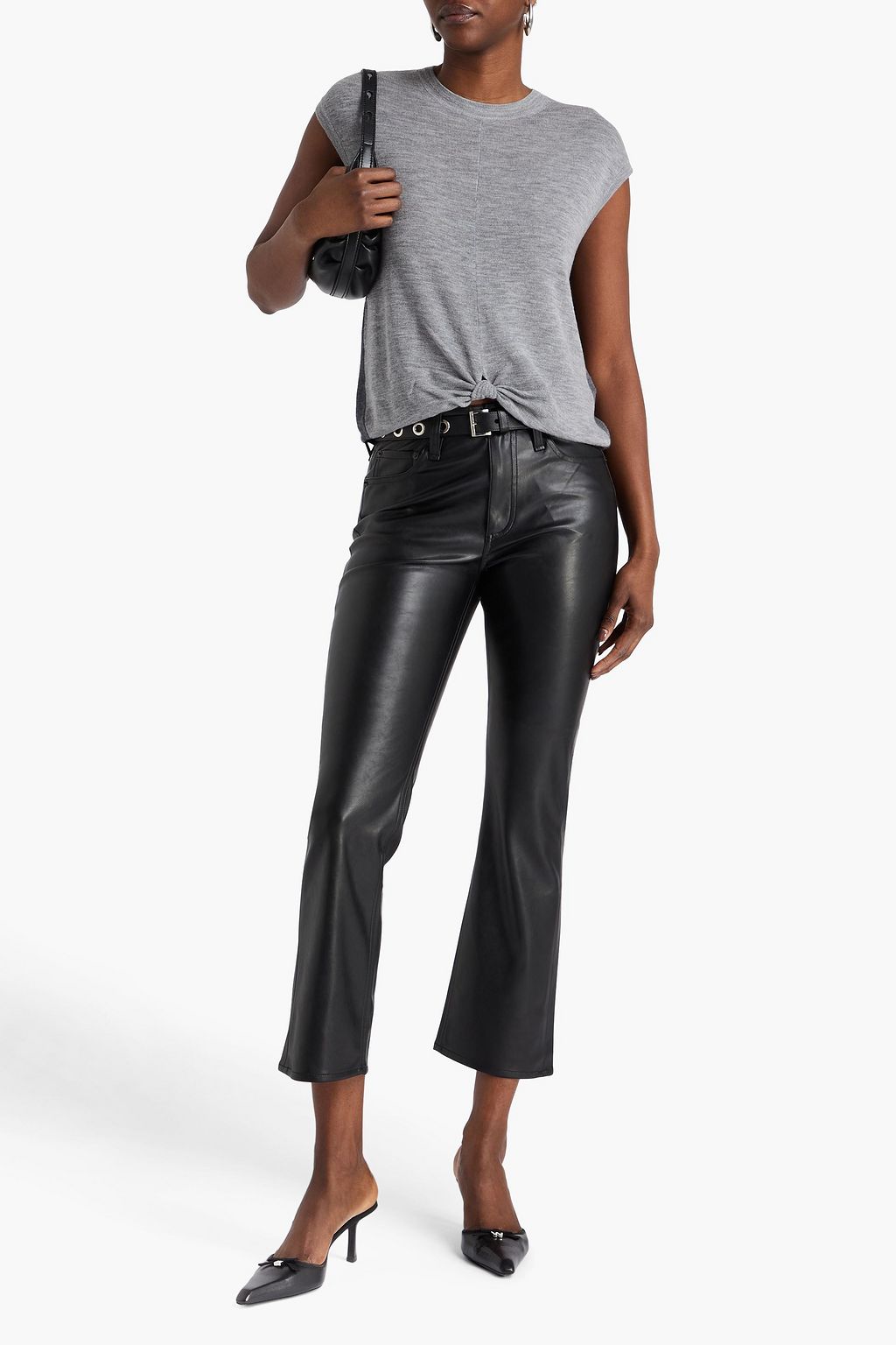 RAG & BONE Dennis twisted two-tone merino wool top