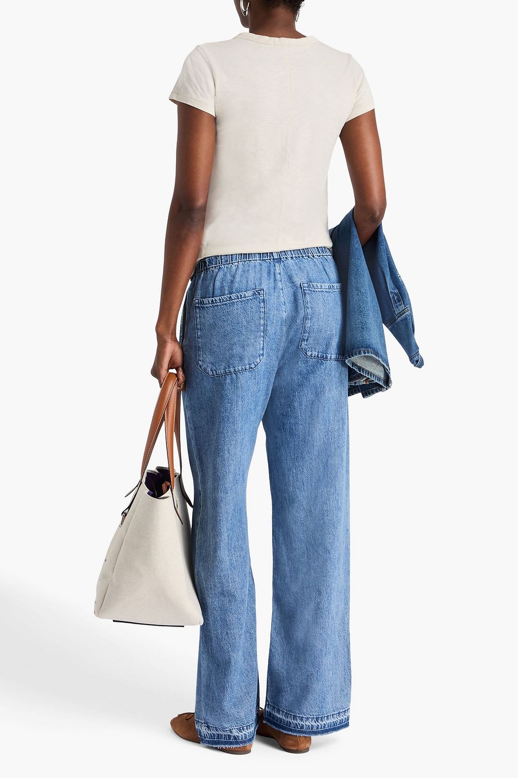 RAG & BONE Logan hoch sitzende Jeans mit weitem Bein
