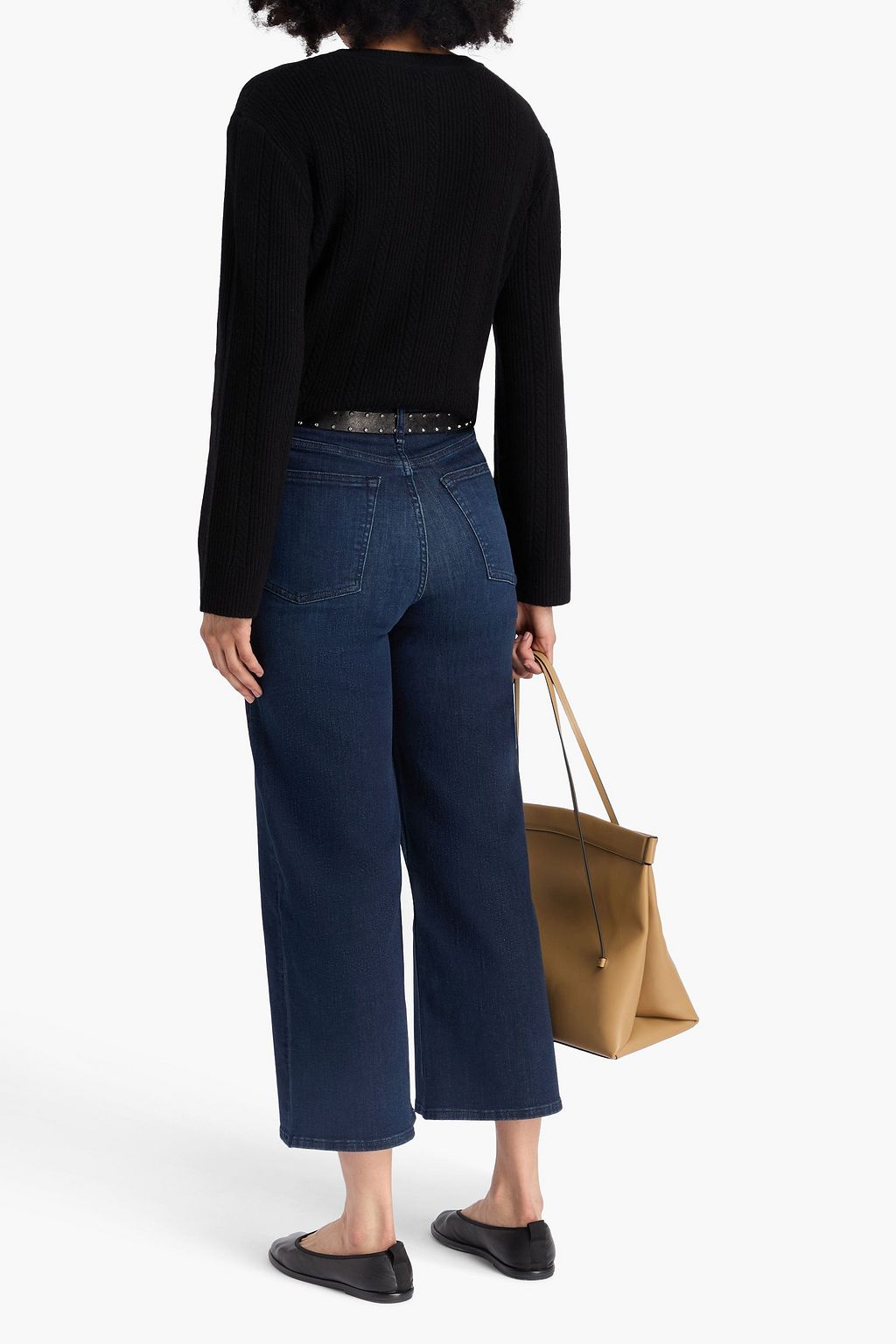 RAG & BONE クロップド ハイライズ ワイドレッグジーンズ