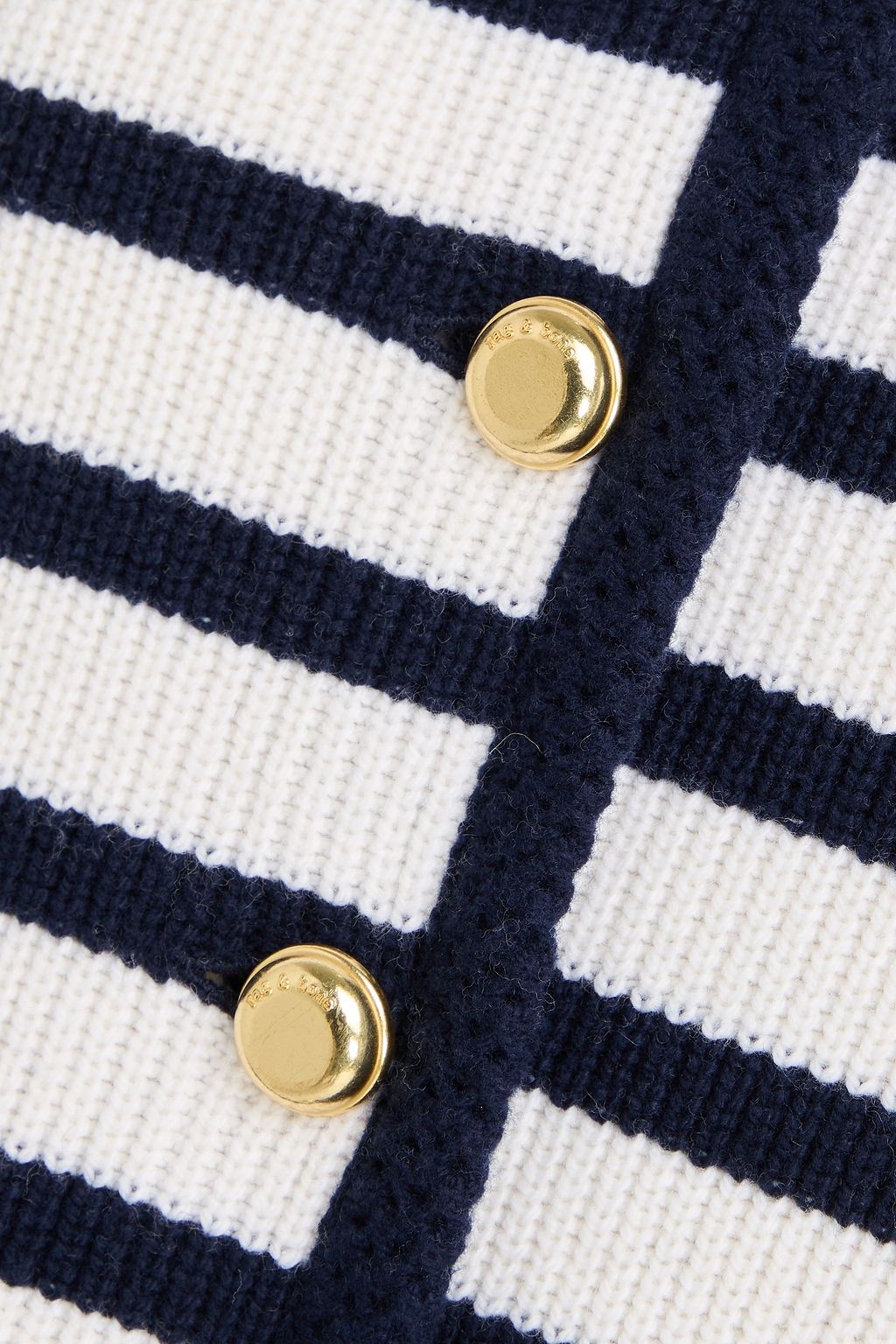 RAG & BONE Nancy striped merino wool-blend cardigan