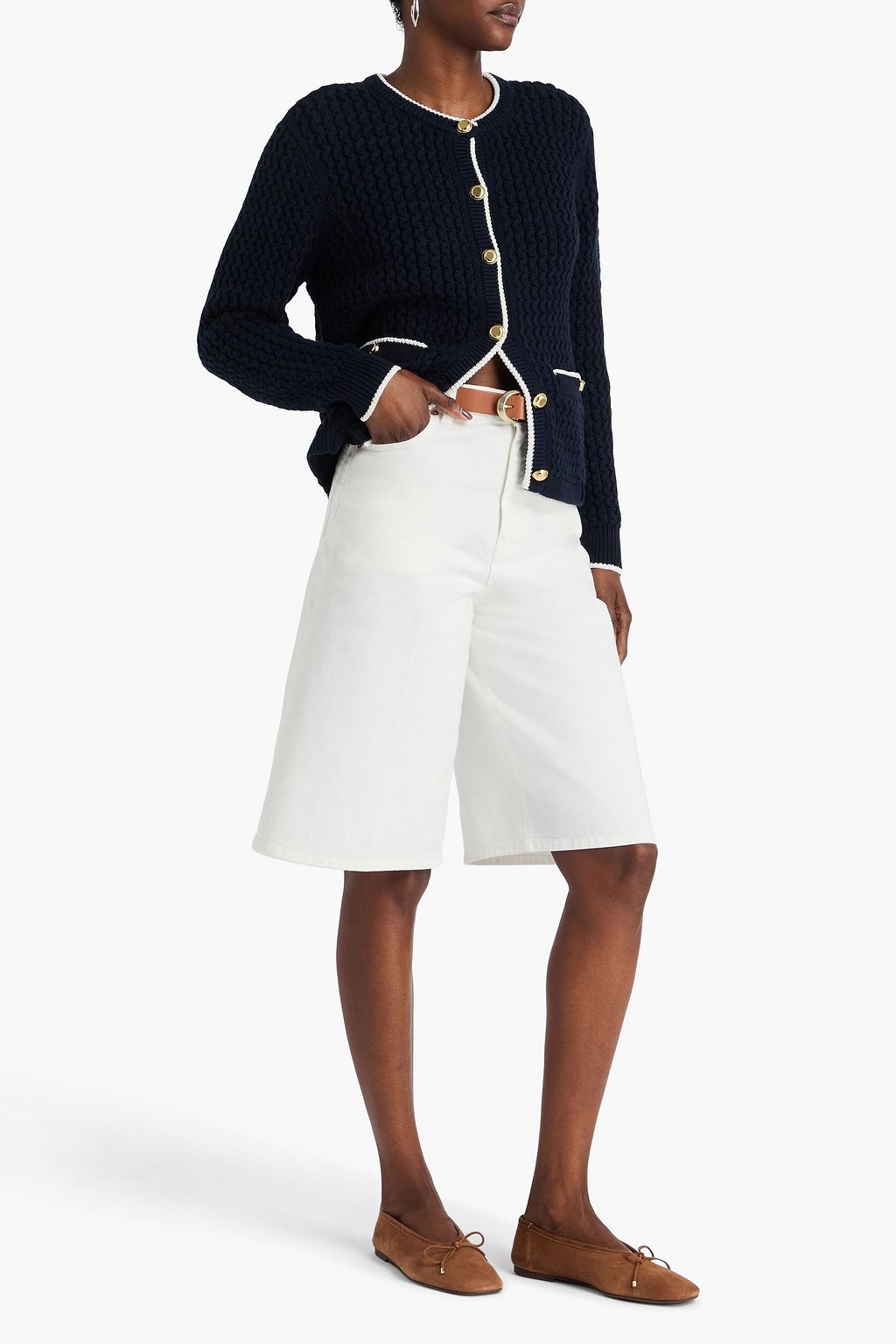 RAG & BONE Daria jacquard-knit cotton-blend cardigan
