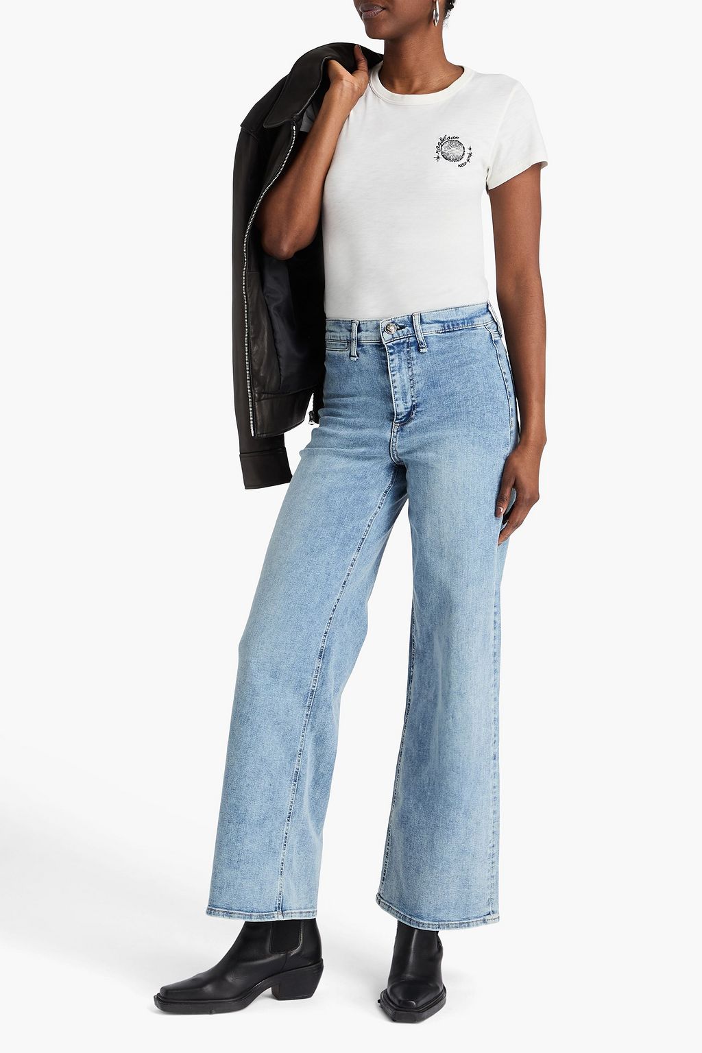 RAG & BONE ハイライズ ワイドレッグジーンズ