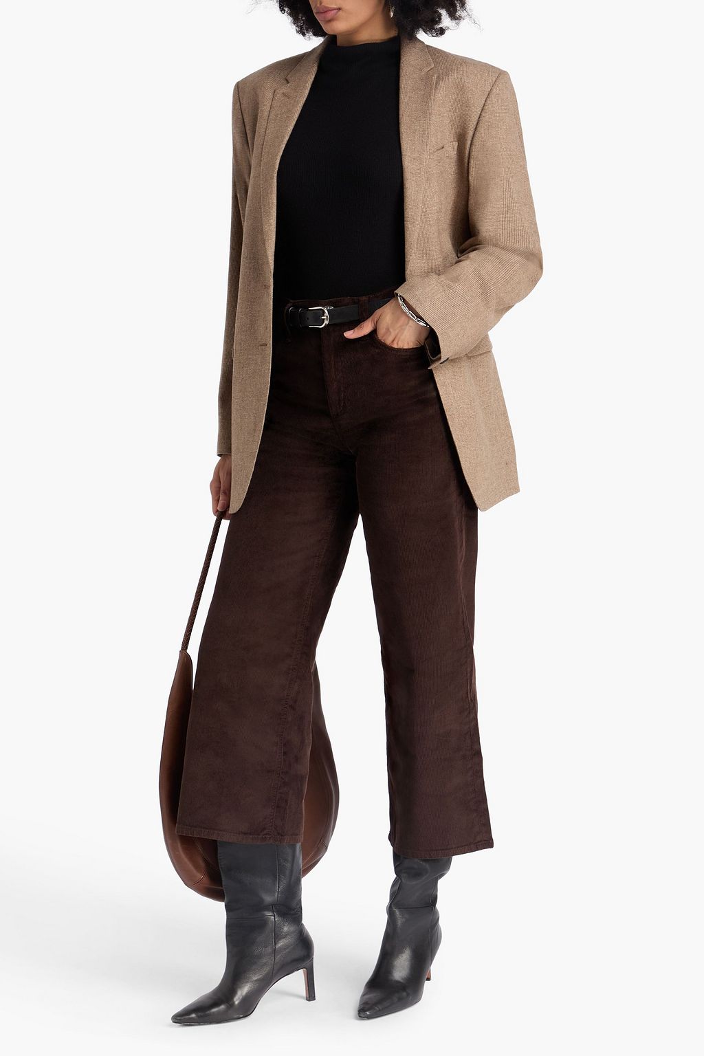 RAG & BONE بنطال "أندي" من قماش كوردروي المصنوع من مزيج القطن بقصة أرجل واسعة