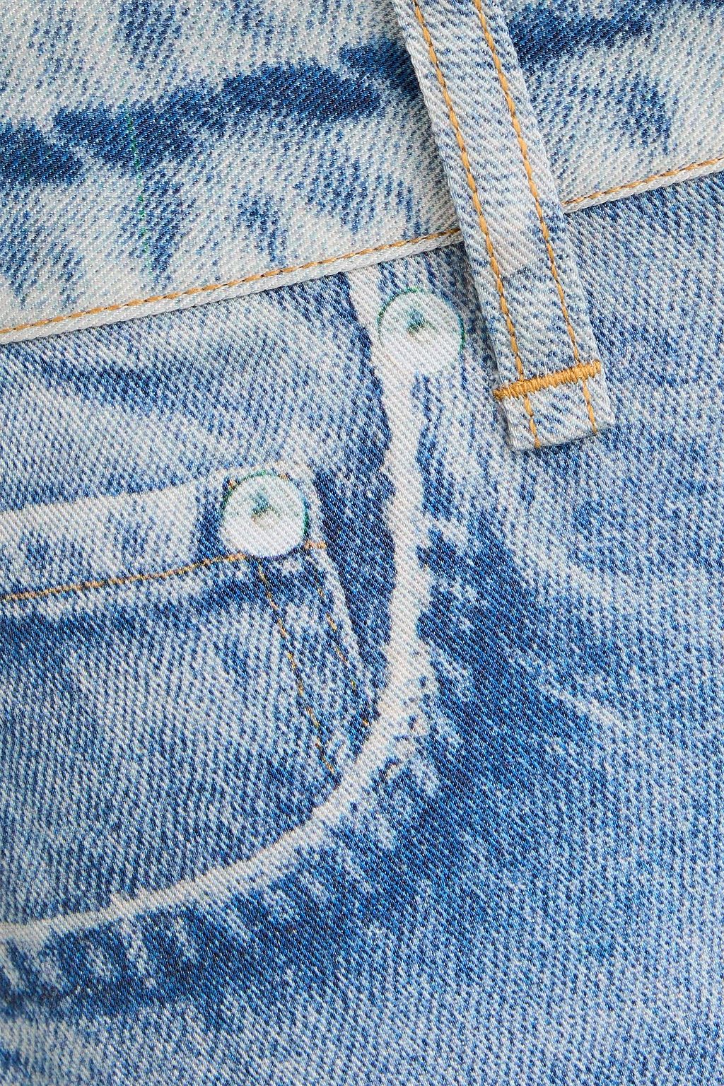RAG & BONE 織地 マキシスカート デニム風プリント