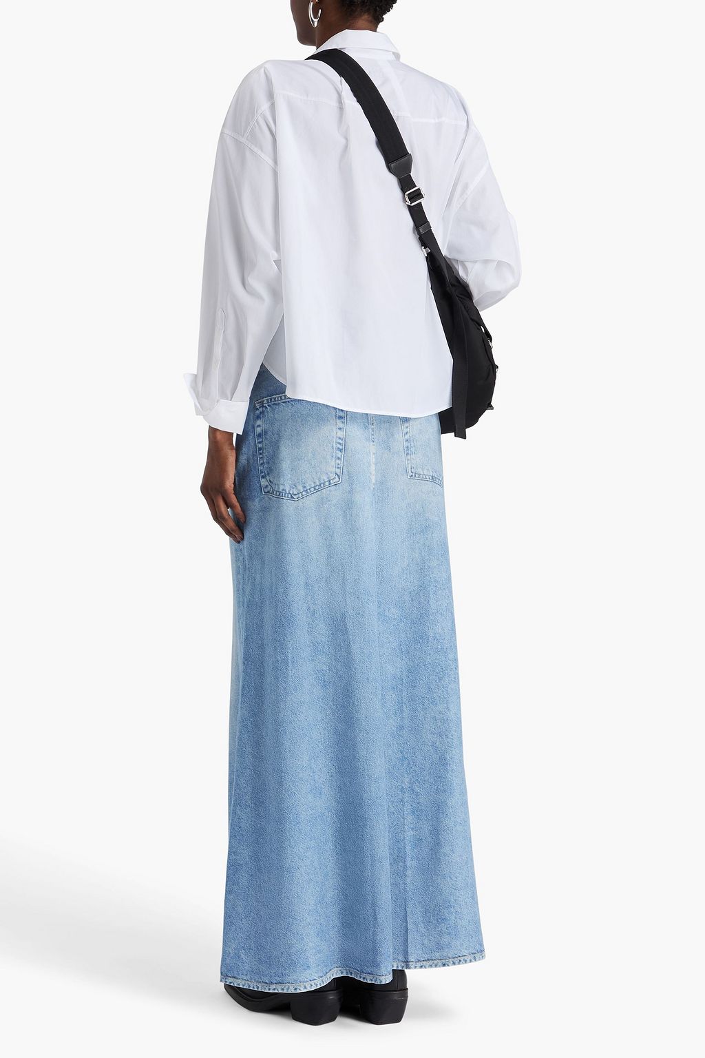 RAG & BONE 織地 マキシスカート デニム風プリント