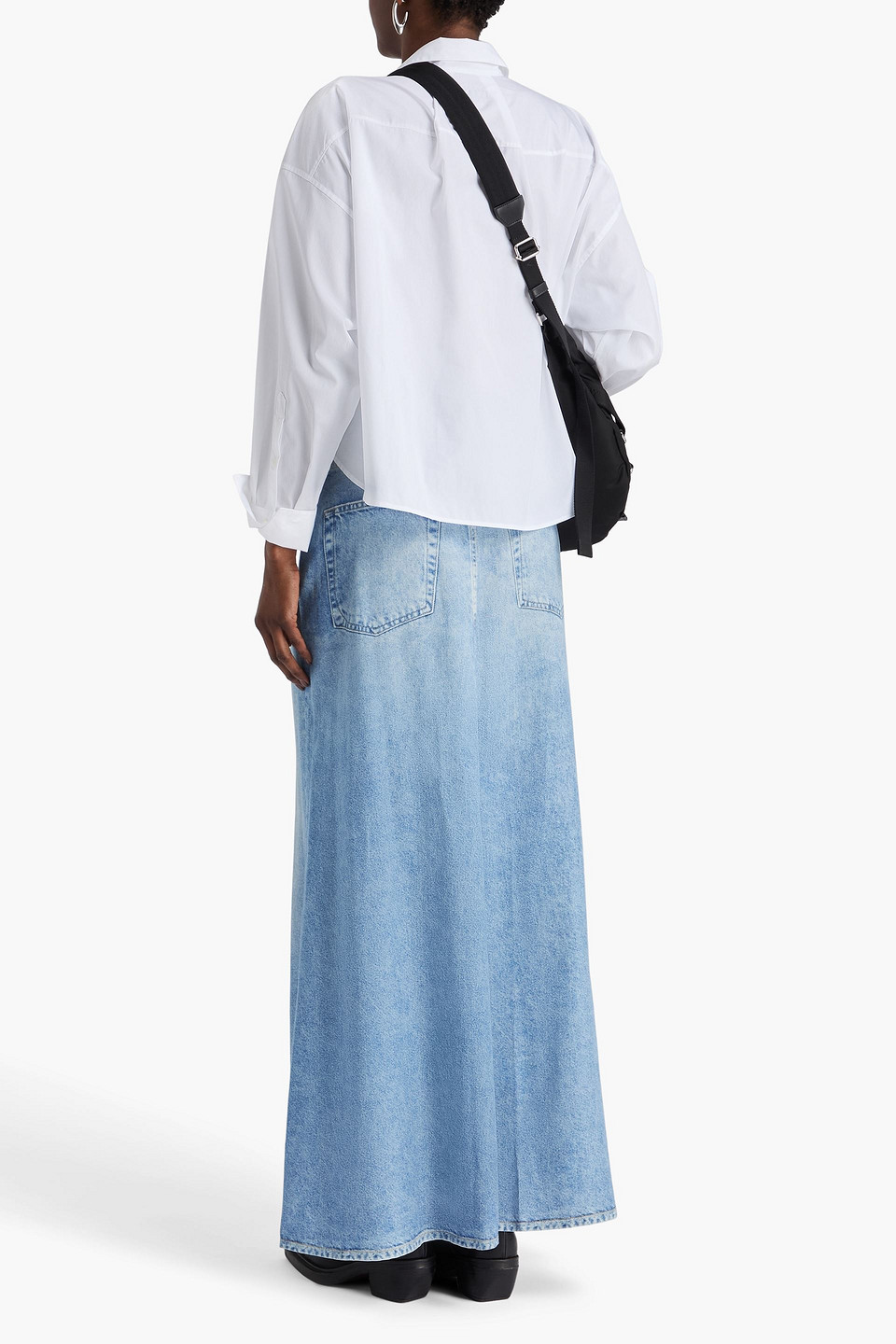  Rag & Bone - Miramar Denim-effect Print Woven Maxi Skirt - Blue - 25 