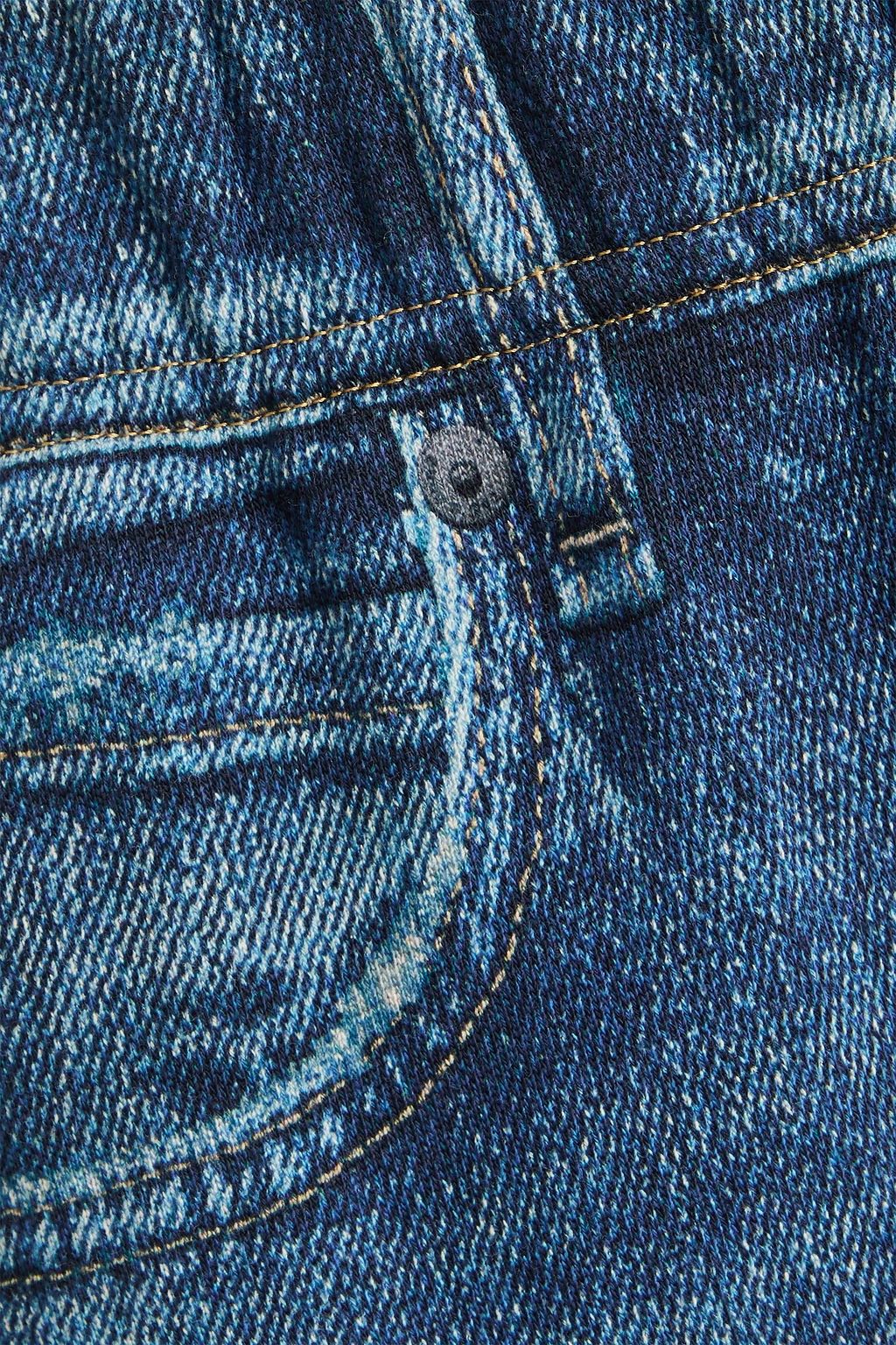 RAG & BONE コットンフリース トラックパンツ デニム風プリント