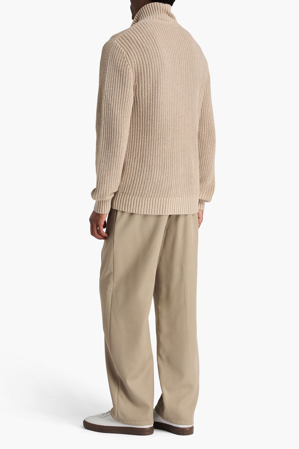 FRESCOBOL CARIOCA Claudio ribbed cotton and cashmere-blend cardigan