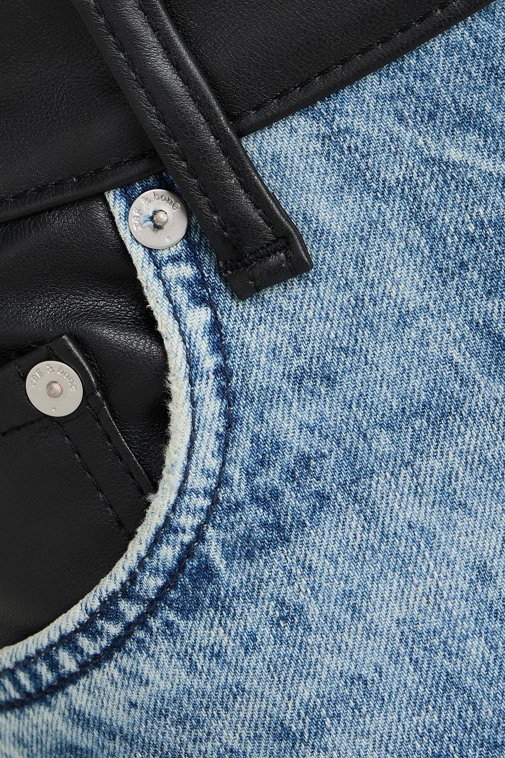 RAG & BONE Shea hoch sitzende Jeans mit geradem Bein in ausgewaschener Optik