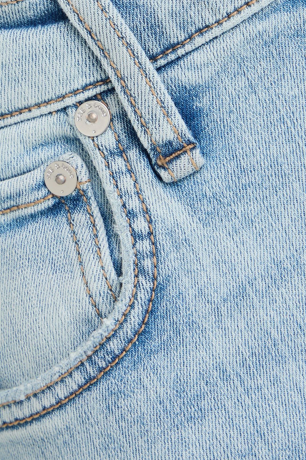 RAG & BONE Sofie hoch sitzende Jeans mit weitem Bein in ausgewaschener Optik