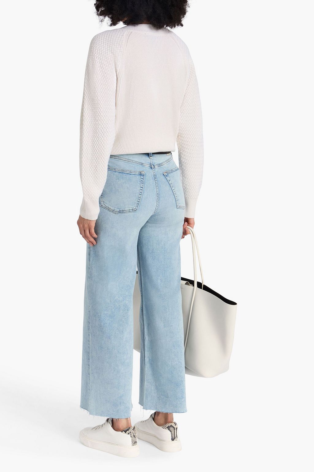 RAG & BONE Sofie hoch sitzende Jeans mit weitem Bein in ausgewaschener Optik