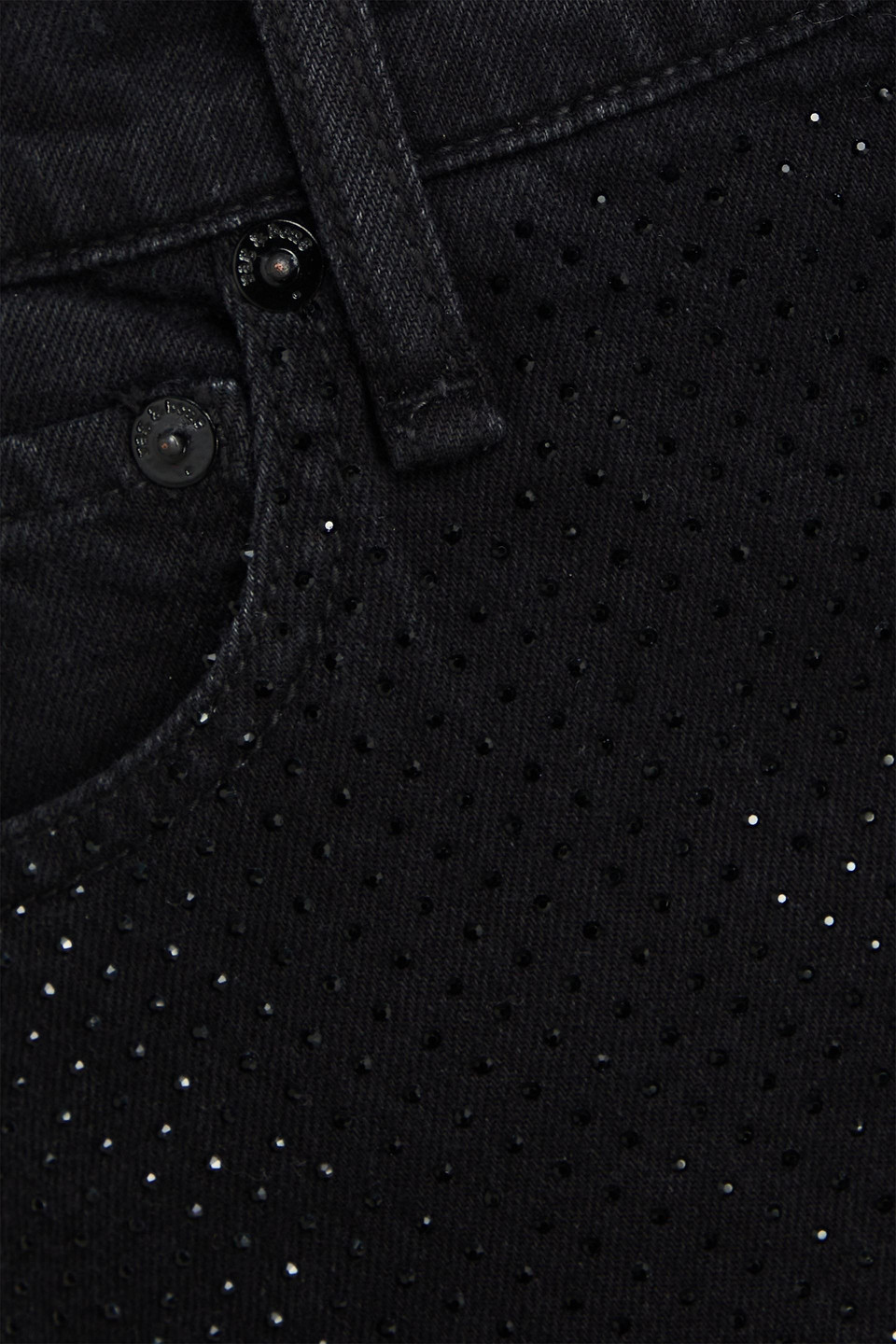 Rag & Bone Harlow Crystal-embellished High-rise Straight-leg Jeans In Black