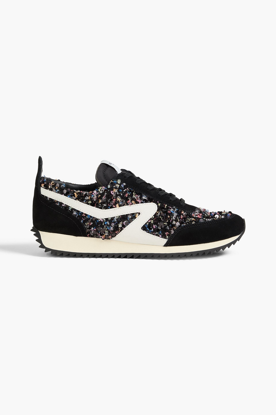 Rag & Bone Retro Runner Bouclé, Leather And Suede Trainers