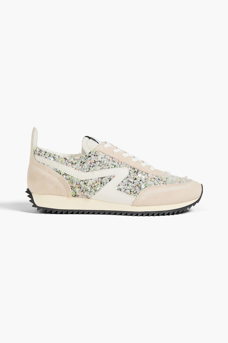 Rag & Bone Retro Runner Bouclé, Leather And Suede Trainers