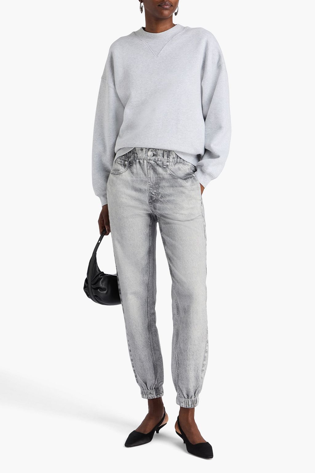 RAG & BONE フレンチコットンテリー トラックパンツ デニム風プリント