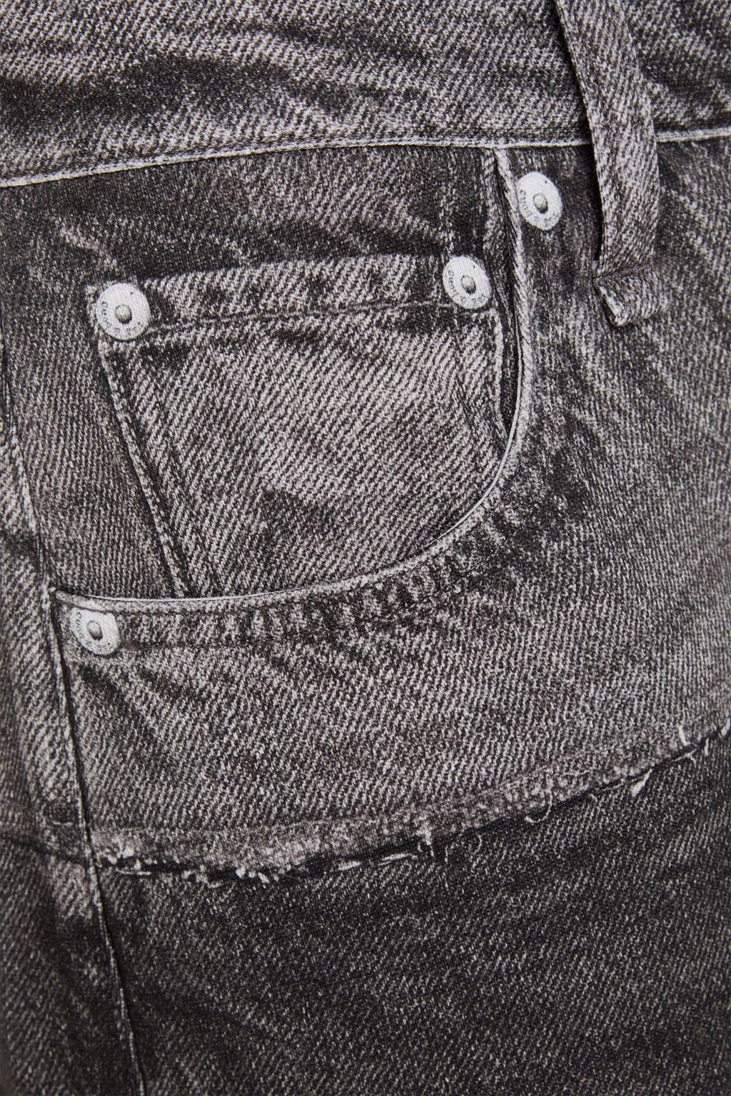 RAG & BONE コットンフリース ワイドレッグパンツ デニム風プリント