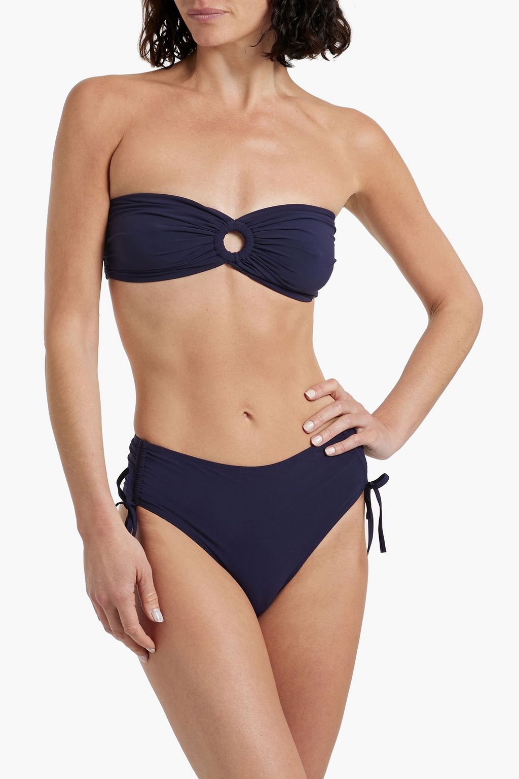 ISABEL MARANT Prades ruched bandeau bikini top