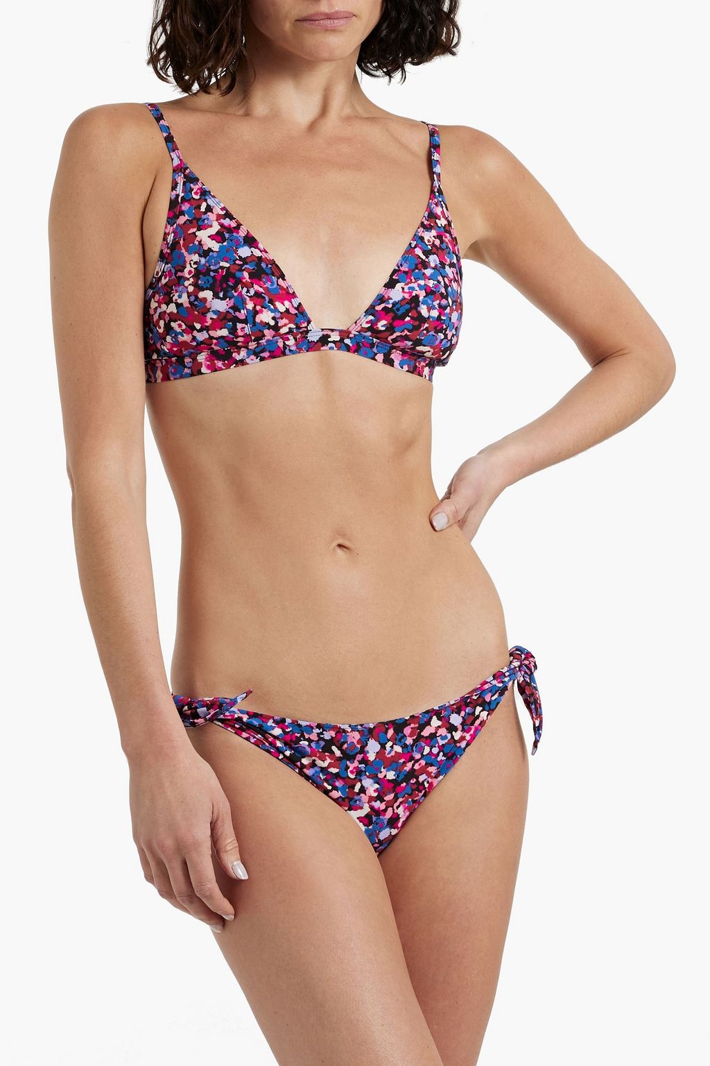 ISABEL MARANT Niall printed triangle bikini top
