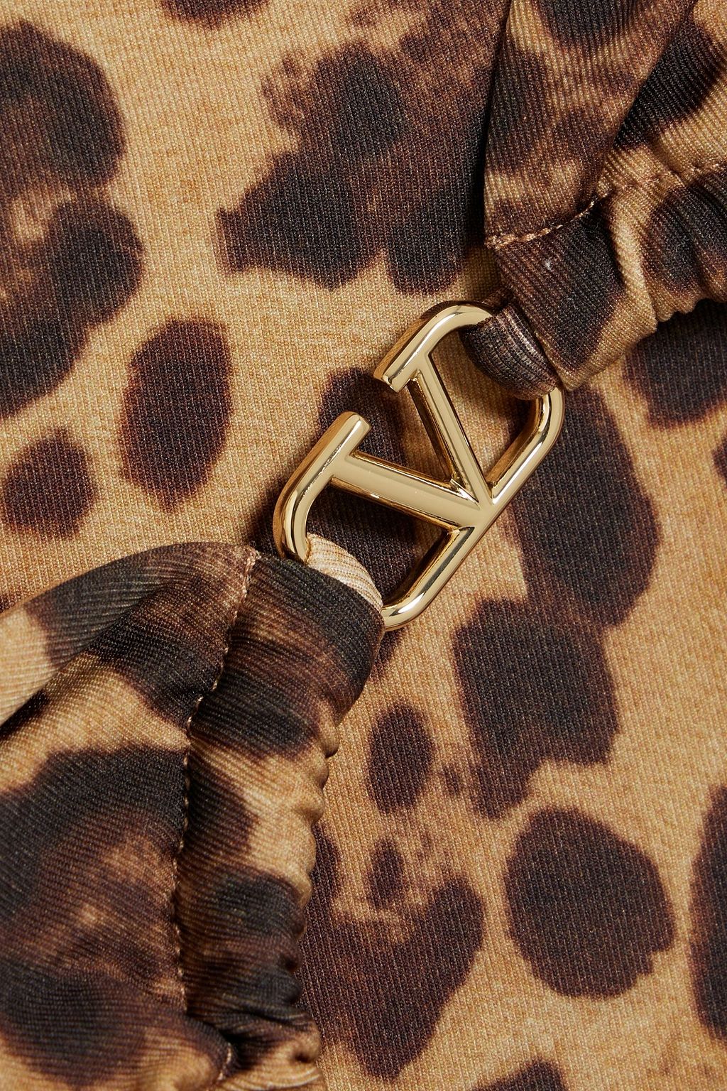 VALENTINO GARAVANI Leopard-print triangle bikini