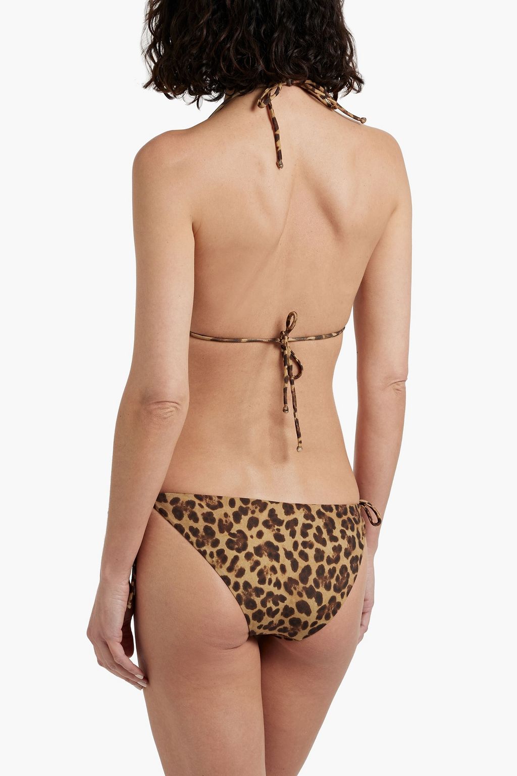 VALENTINO GARAVANI Leopard-print triangle bikini