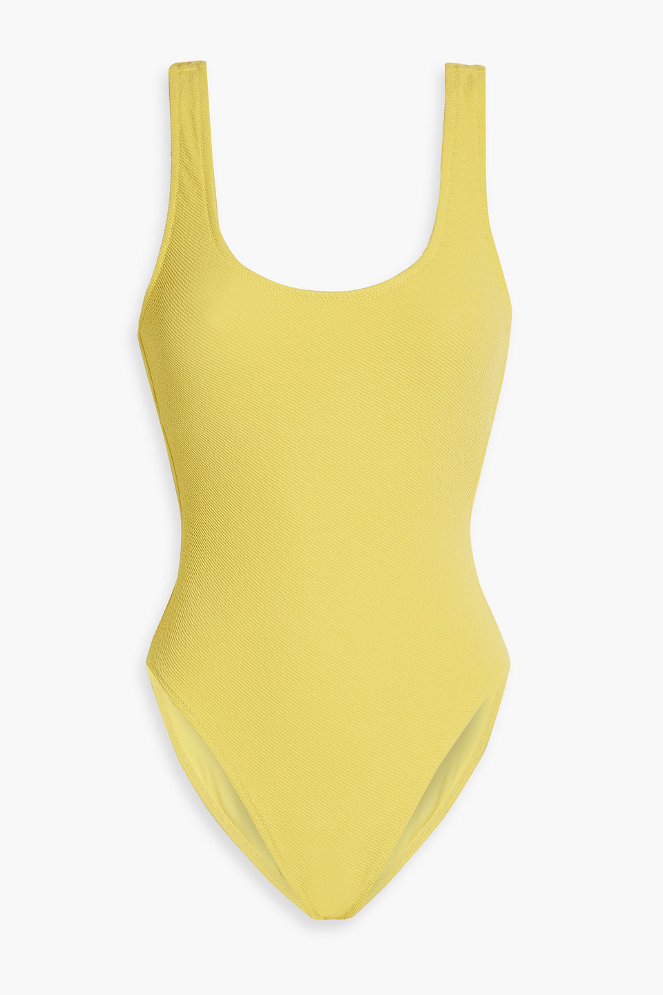 Solid & Striped Sofia Richie Grainge Luela Stretch-seersucker Swimsuit