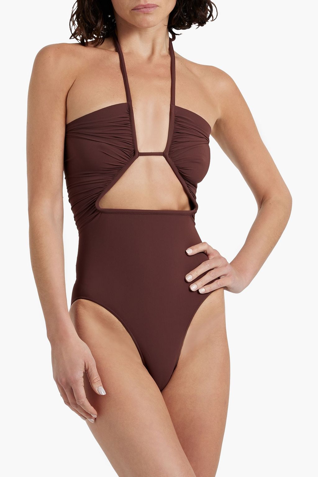 RICK OWENS Cutout halterneck swimsuit