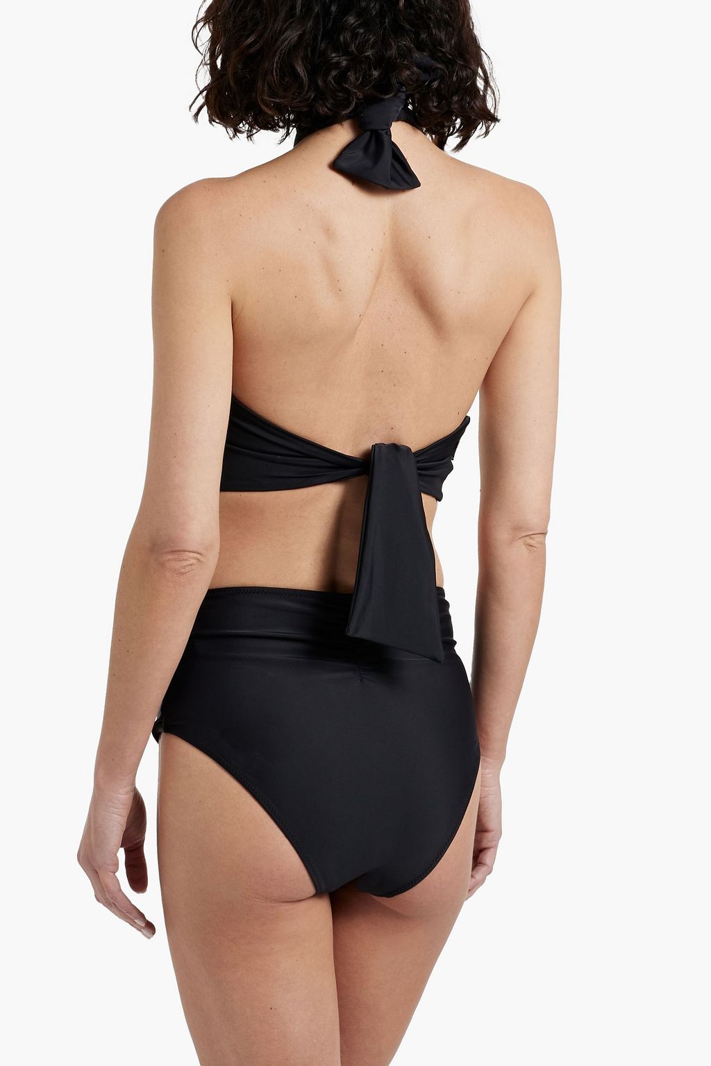 JOHANNA ORTIZ Chilled Vibe two-tone halterneck bikini top